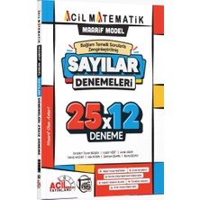 Acil Yayınları Sayılar Acil Matematik Maarif 25 x 12 Deneme