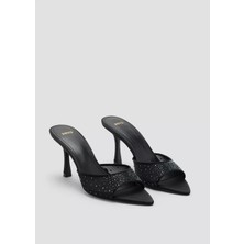 Mango Strass Taşlı Topuklu Sandalet