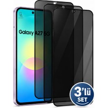 Coolacs Samsung Galaxy A27 Uyumlu Privacy Hayalet Gizli Tam Kaplayan Ekran Koruyucu 3 Adet