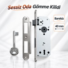 Nzb Gömme Kilit Sessiz 40 mm Oda Kapı Kilidi Barelsiz Iç Kapı Kilit Mekanizması Dayanıklı Metal Gövde