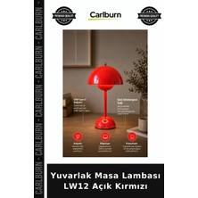 Carlburn Özel Üretim Yuvarlak Masa Lambası LW12 Açık Kırmızı Çalışma Aksesuar Şarkı