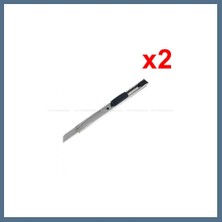 Bezos Metal Dar Maket Bıçağı Ince Falçata 9mm 2 Adet Bbz