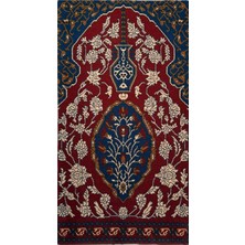Kalida Halı Edirne Selimiye Cami Serisi %100 Yün 729.000 Point Seccade 70 x 130 cm Kiremit - Lacivert - Krem - Hardal
