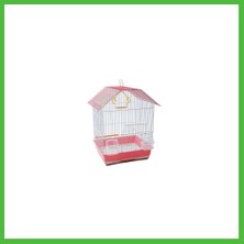 Bezos Çift Kapılı Kuş Kafesi Pembe 34,5X28X46 cm Arz