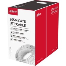 Dahua 305METRE Cat6 Utp 24AWG Beyaz Saf Bakır Kablo Halojen Free DH-PFM923I-6UN-C