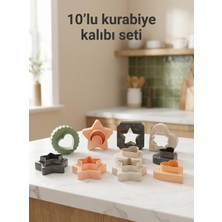 Mapple Home 10'lu Eğlence Geometrik Modelli Kurabiye Kalıbı Çift Taraflı Kalp Yıldız Ay Kurabiye Kalıpları
