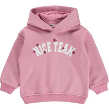 Civil Girls Nice Team Baskılı 2-5 Yaş Sweatshirt - Pembe