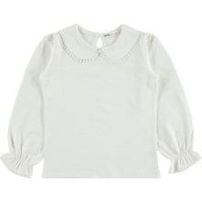 Civil Girls Dantel Şeritli 6-9 Yaş Sweatshirt - Ekru