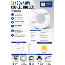 Lekoled 16/30/40W Cob LED Holder 19X19MM 50 Adet