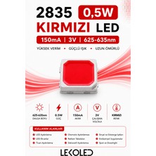 Lekoled 2835 Red LED Chip 3V 150MA | Kırmızı Smd LED 25000 Adet