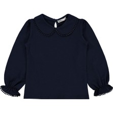 Civil Girls Dantel Şeritli 6-9 Yaş Sweatshirt - Lacivert