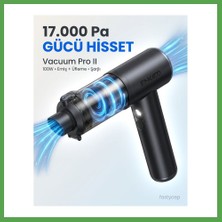 Bezos 17000PA Güçlü Çekim Kablosuz Araç Içi Süpürge Şarjlı Taşınabilir Mini Araç El Süpürgesi Vakum Üfleme Mgc