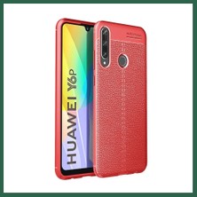 Vintessy Vıntessy Huawei Y6P Uyumlu Kılıf Auto Focus Kapak - Kırmızı BZS01