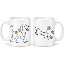 Defne Store Köpek ve Kemik 2'li Porselen Kupa Seti - Model 367 Dfnbez