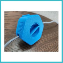 Defne Store 3D Baskı Taşınabilir Kablo Düzenleyici Makara Şarj ve USB Kablo Toplayıcı Döner Kablo Sarıcı - Mavi Dfnbez