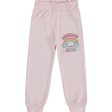 Civil Girls Rainbow Baskılı 2-5 Yaş Eşofman Altı  - Pembe