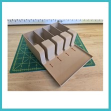 Defne Store 3D Baskı Çatal Kaşık Bıçak Organizeri Çekmece Içi Kaşıklık Düzenleyici Sıralı Yuvalı Bej Dfnbez
