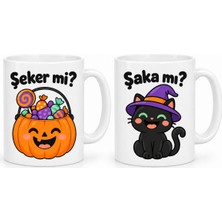 Defne Store Şeker Mi Şaka Mı 2'li Porselen Kupa Seti - Model 382 Dfnbez