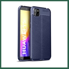 Vintessy Vıntessy Huawei Y5P Uyumlu Kılıf Auto Focus Kapak - Lacivert BZS01