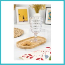 Defne Store Allegra Şeffaf Kadeh Bardak - 450 ml Tekli Akrilik Malzeme - Cam Değildir Kırılmaya Dayanıklı Dfnbez