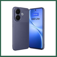 Vintessy Vıntessy Vivo V60 Lite Uyumlu Auto Focus Karbon Kapak - Lacivert BZS01