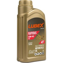 Lubex Rapidus FS 10W40 1 Litre Tam Sentetik Motosiklet Yağı