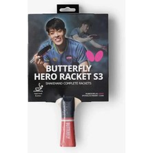 Yasaka Butterfly Hero Racket S3 Masa Tenisi Raketi 6251730002