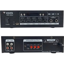 Westa WM-560U Hat Trafolu USB - Sd - Bluetooth Destekli Mini Mixer Amfi