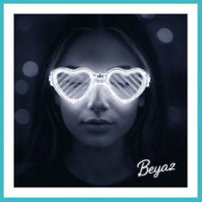 Defne Store Beyaz LED Işıklı Kalp Gözlük ? 3 Modlu Parti & Glow Gözlüğü Dfnbez