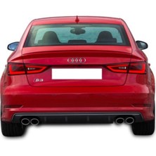 Türkset A3 Sedan S3 Style Difüzör 2012-2016 (( Parlak Siyah ))