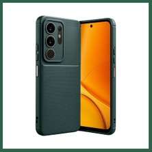 Vintessy Vıntessy Vivo Y29 4g Uyumlu Auto Focus Karbon Kapak - Koyu Yeşil BZS01