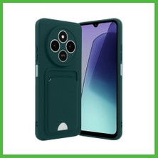 Bezos Redmi 14C Uyumlu Kelvin Kartvizitli Silikon - Koyu Yeşil Arz