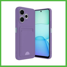Bezos Redmi 13 4g Uyumlu Kılıf Kelvin Kartvizitli Silikon - Lila Arz