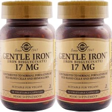 Solgar Gentle Iron 17 Mg 90 Kapsül 2 Adet Besin Takviyesi İçerir