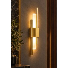 Liber Elektrik Modern Dekoratif Kutu Gold Pilli ve Elektrikli Duvar Apliği Günışığı