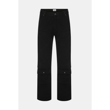 Denim Trip Leon Regular Fit Kapitone Siyah Erkek Jean Pantolon