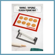 Bezos Fırınlanabilir Kendinden Yağlı Silikon Pişirme Matı Hamur Açma Matı Silpat 30X40 cm 1 Adet MBT06