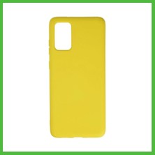 Bezos Samsung Galaxy S20 Plus Uyumlu Kılıf Nano Içi Kadife Silikon - Sarı Arz