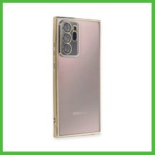 Bezos Samsung Galaxy Note 20 Ultra Uyumlu Kılıf Lensli Silikon - Gold Arz