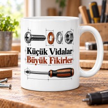 Ulu Pazarlama Küçük Vidalar Tasarımlı Porselen Kupa - Model 462