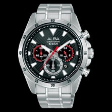 Alba AT3K63X1 Quartz Çelik Gri Siyah Kadran 10 Atm 44 mm Erkek Kol Saati