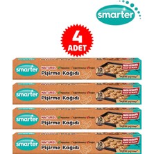 Smarter Naturel Ağartılmamış 4 Paket Yağlı Pişirme Kağıdı 10 Lu x 4