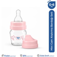 Wee Baby Mini Cam Biberon Ve Alıştırma Bardağı Seti 30 Ml Pembe