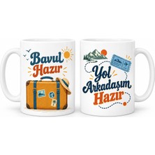 Bezos Hazırız Yola 2'li Porselen Kupa Seti - Model 491