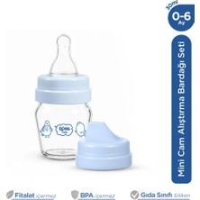 Wee Baby Mini Cam Biberon Ve Alıştırma Bardağı Seti 30 Ml Mavi