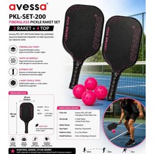 Avessa PKL-SET-200 Fiberglass Pıckle Raket Set Pembe
