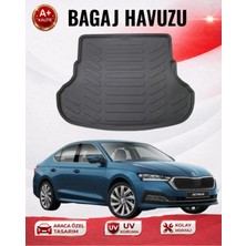 Skoda Octavia Sedan 2020 ve Sonrası Kulaklı 3D Bagaj Havuzu Premıum A+