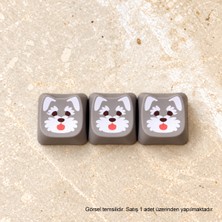 Silabor 1 Adet Sevimli Figürlü Keycaps Klavye Tuş Başlığı – Mekanik Klavye Uyumlu Dekoratif Özel Tasarım-7