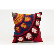Kilim Wholesale Suzani Kumaştan Yapılmış Kırlent Kılıfı, 40X40 cm