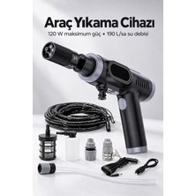 Akıllı Bayi Type C Şarjlı Araba Yıkama Makinesi Hortum ve Aksesuar Seti